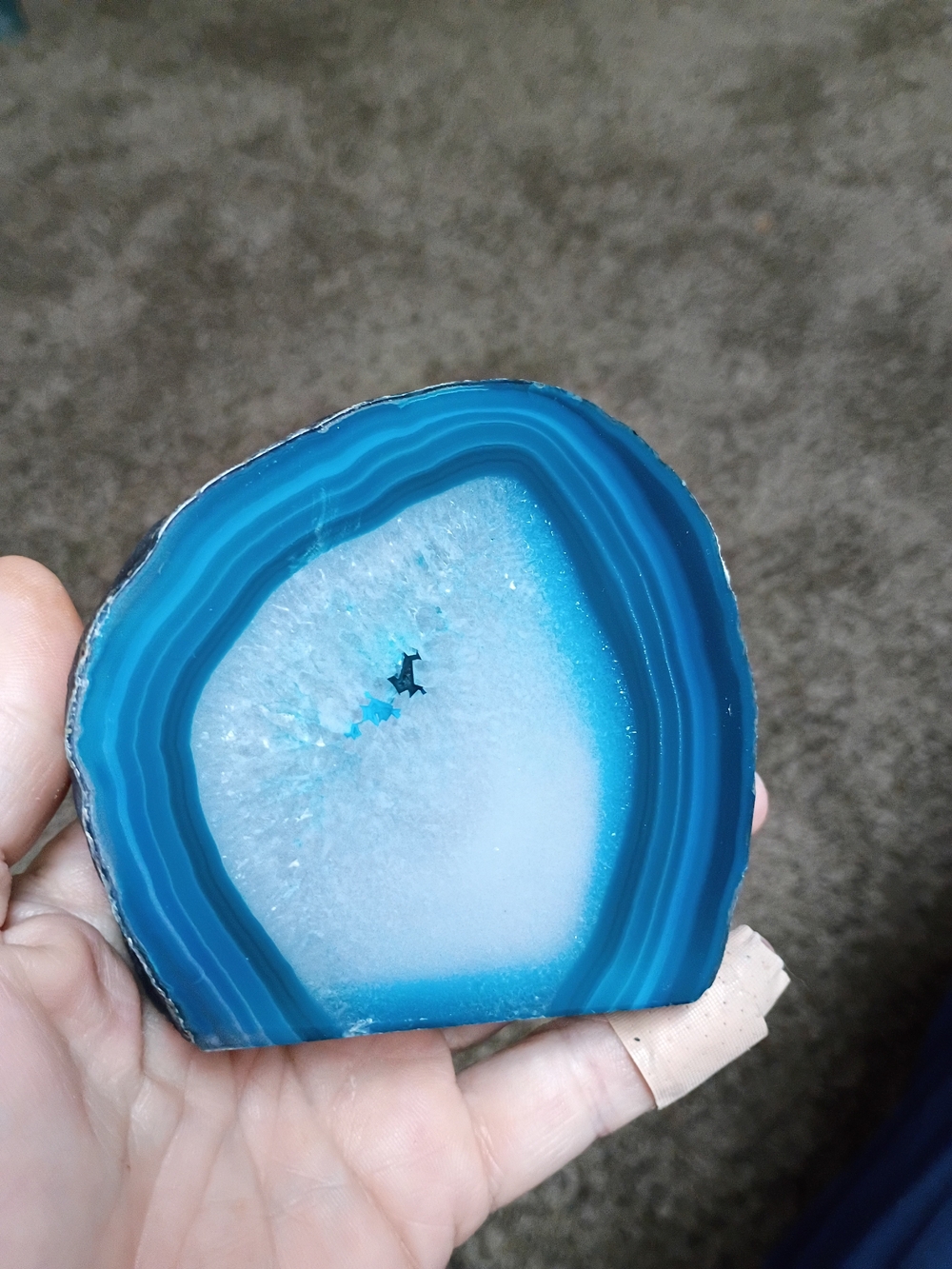 Blue Agate Geode Slice